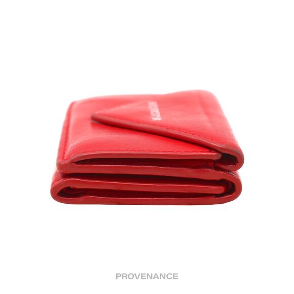 🔴 Balenciaga Papier Mini Wallet - Red Leather - Picture 5 of 10